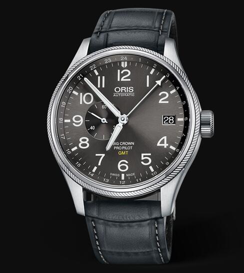 Review Oris Aviation Big Crown Pointer GMT SMALL SECOND 45mm Replica Watch 01 748 7710 4063-07 5 22 06FC